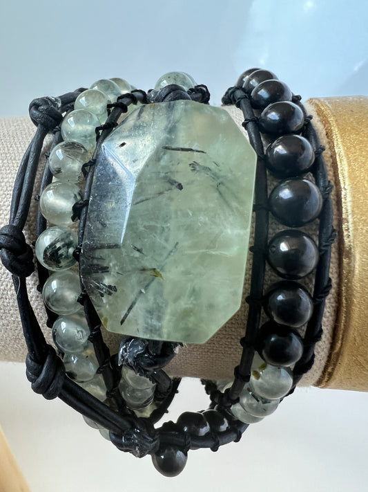 Prehnite and Shungite - Connect your Heart